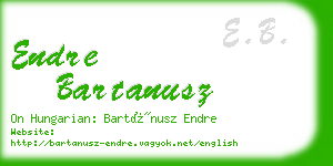 endre bartanusz business card